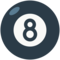 Pool 8 Ball emoji on Mozilla